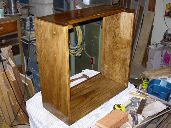 Cab stained and polyurethaned